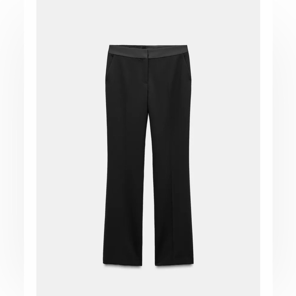 Zara - TUXEDO PANTS WITH COMBINATION SATIN EFFECT
WAIST. 
REF 9381/597